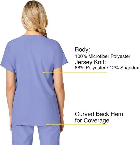 Miniatura 4 de WonderWink Camiseta de maternidad con cuello en V para mujer