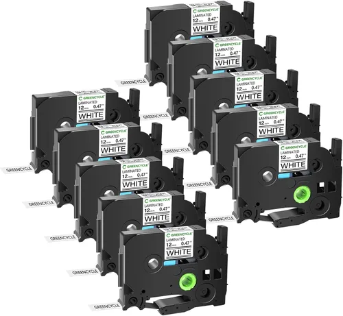 Miniatura 37 de GREENCYCLE TZe-111 - Cinta adhesiva transparente laminada de 0.23 pulgadas compatible con Brother P-Touch TZ-111 TZe111, cinta negra sobre