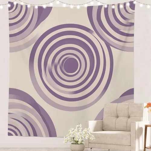 Miniatura 14 de Batmerry Abstract Repeat Polyester Tapestry, Tiled Directional Lightweight Wall Hanging High-Definition Print Backdrop For Dorm Room Bedroom Living
