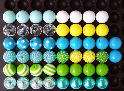 Miniatura 3 de Cuentas de chicle de 20 mm de Vuadiben – 50 cuentas acrílicas gruesas a granel para hacer bolígrafos ensartados, joyas, manualidades y proyectos