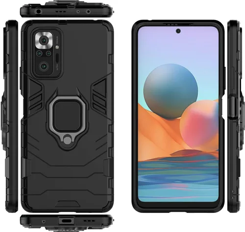 Miniatura 2 de Funda para Xiaomi Redmi Note 10 Pro con protector de pantalla de cristal, híbrida resistente a prueba de golpes, protección de doble capa, cubierta