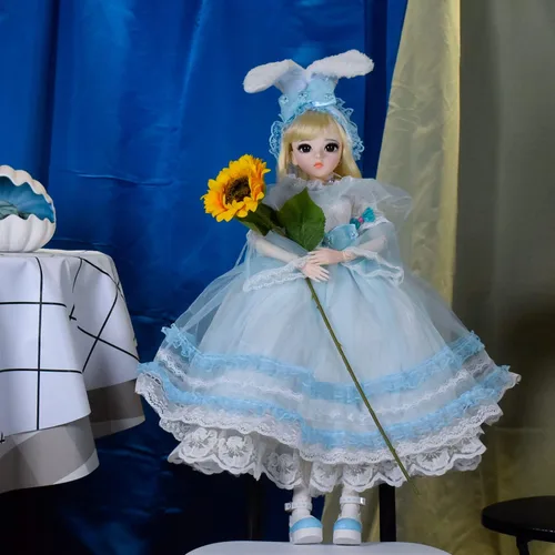 Miniatura 8 de Muñeca BJD de 1/3 de 23.6 in - 24 pulgadas, muñeca articulada con bola SD, cuerpo de muñeca personalizado con conjunto de ropa