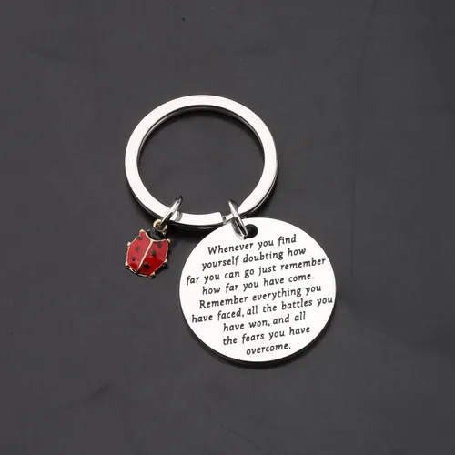 Miniatura 4 de TIIMG Llavero inspirador de mariquita, regalos para amantes de la buena suerte, regalos para amigas, mejores amigas