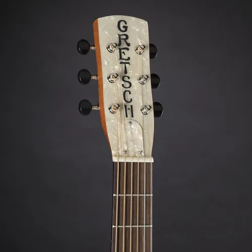 Miniatura 4 de Gretsch G9201 Honey Dipper - Guitarra resonadora de 6 cuerdas con diapasón de latón y diapasón Padauk (diestro, techo de casa con bomba desgastada)