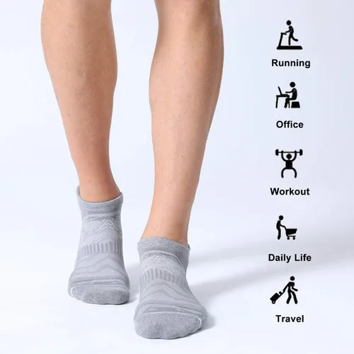 Miniatura 7 de FITRELL Men's 6 Pack Ankle Running Socks Low Cut Cushioned Athletic Sports Socks 7-99-1212-15
