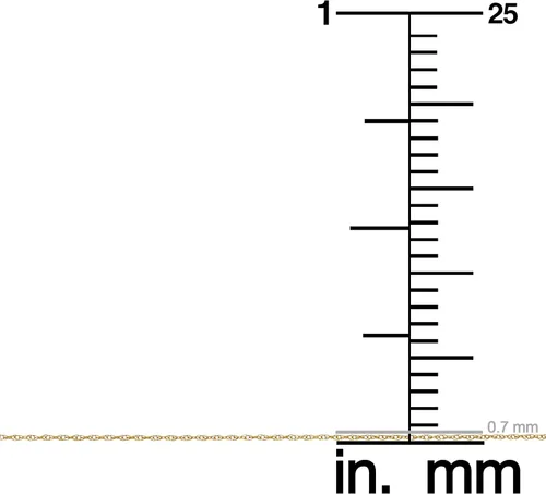 Miniatura 5 de Kooljewelry 10k Yellow Gold Rope Chain Barely-There Necklace (0.7 mm, 0.9 mm, 1 mm or 1.3 mm) - Thin And Lightweight