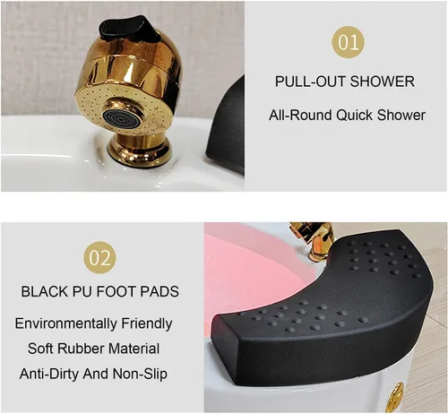 Miniatura 4 de DOSSAE Bañera de remojo de pies, bañera extra grande para remojo de pies, cubo de pies Acrliy, masajeador de pies y balde de pies masajeador