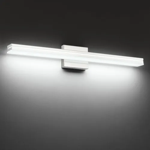 Miniatura 40 de SineRise Barra de Luz LED Moderna para Tocador de Baño de 16 Pulgadas, Accesorios de Iluminación de Pared de Baño Modernos de Acrílico Cromado Sobre