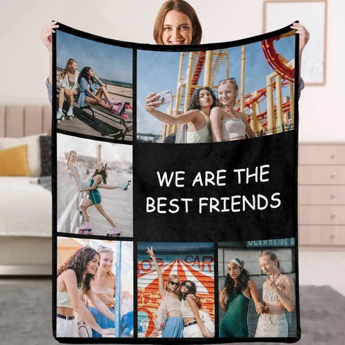 Miniatura 23 de Mantas personalizadas con fotos, texto, manta personalizada con imagen, hecha en Estados Unidos, personalizada para Navidad, cumpleaños, boda