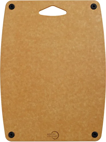 Miniatura 20 de Mercer Culinary Tabla de cortar compuesta de 14 9/16" x 10 13/16", con pies antideslizantes y ranura para jugo, mediana Marrón con patas