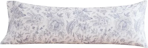 Miniatura 39 de ECOCOTT Floral Pillowcases Standard Size Set of 2, 100% Washed Cotton Pillow Cases with Envelope Closure, Beige Botanical Wildflower Printed Pillow