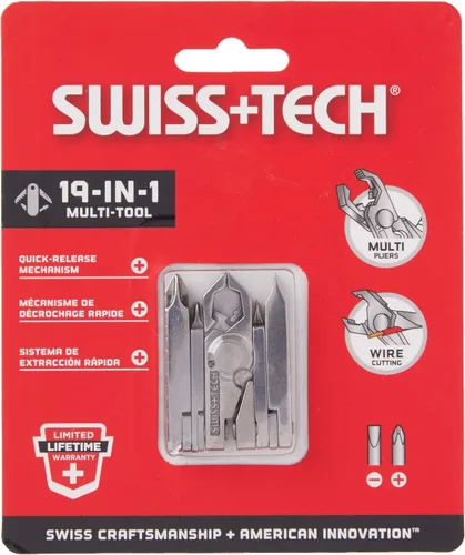 Miniatura 2 de SWISS+TECH ST53100 - Llavero de acero inoxidable 19 en 1, multiherramienta, acabado pulido (paquete individual)