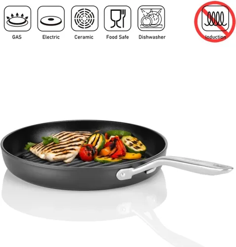Miniatura 3 de TECHEF - Onyx Collection, sartén de 12 pulgadas para estufa, sartén antiadherente para cocina de interior, sin PFOA, aluminio resistente, fabricado