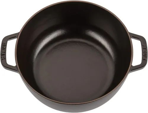 Miniatura 3 de Staub Horno holandés de hierro fundido, 3.75 cuartos de galón, sirve 3-4, fabricado en Francia, cereza