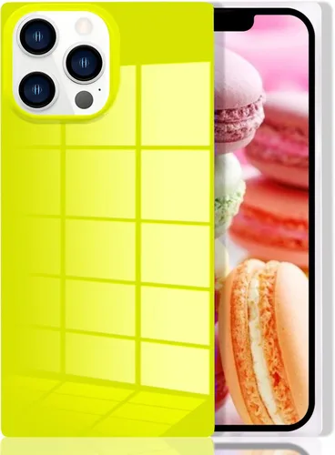 Miniatura 18 de Compatible con Neon Phone Rectangle iPhone 14 Funda para mujer, diseño de lujo de fluorescencia brillante, flexible, suave, delgada, de gel de goma