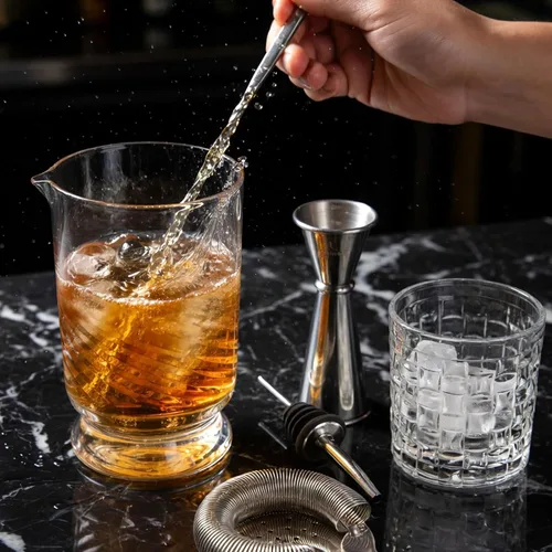 Miniatura 5 de Homestia Vaso mezclador de cóctel de cristal con tallo de 22 onzas, vidrio agitador sin plomo con base pesada para Martini, Old Fashioned