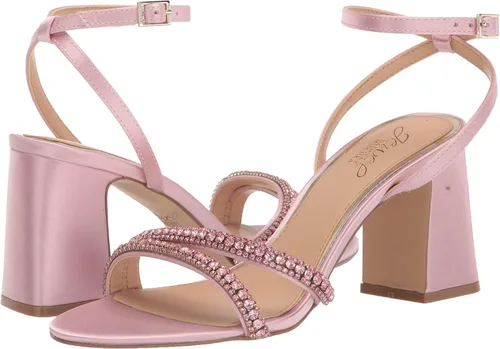 Miniatura 7 de Jewel Badgley Mischka Rosa - Sandalia de tacón con correas de piedras preciosas