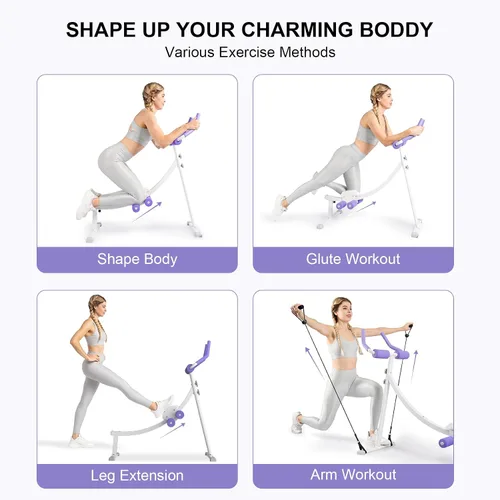 Miniatura 4 de Home Gym Systems Ab Machine, Ab Workout Equipment, Adjustable Ab Trainer Machine for Abs Workout at Home Gym, Foldable, Knee Protection, Abdominal