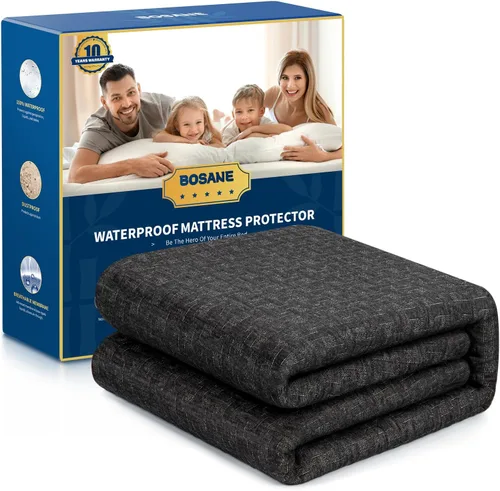 Miniatura 8 de Protector de colchón premium 100% impermeable Twin XL, tela de aire 3D transpirable y refrescante, cubierta de colchón suave e hipoalergénica sin