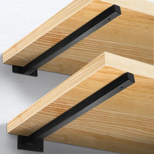 Miniatura 7 de Soportes de estante flotantes de 8 pulgadas, resistentes, soportes de estantería cuadrados, soportes flotantes de metal, soportes de montaje