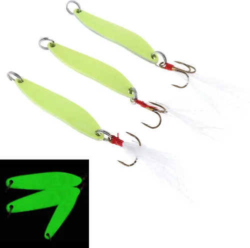Miniatura 2 de Metal Jigs & Glow Jigging Spoons - Cebos duros luminosos para señuelos giratorios