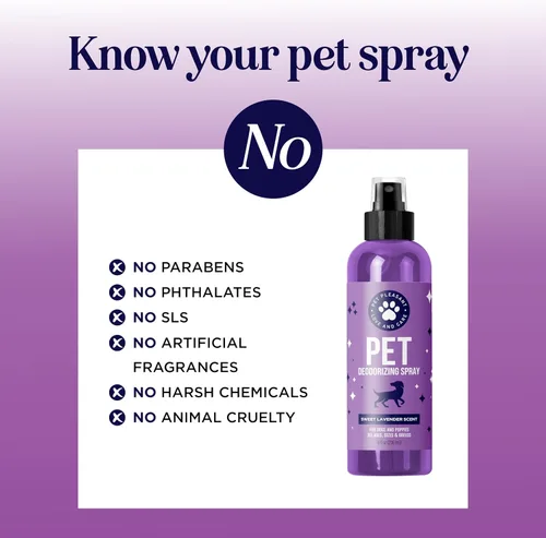 Miniatura 8 de Spray desodorizante de aceite de lavanda para perros y cachorros malolientes y spray calmante con aceite esencial de lavanda, desodorante