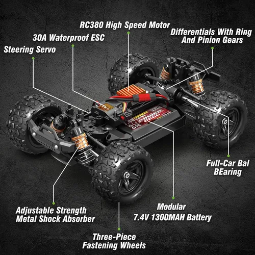 Miniatura 6 de X-TMAGA 1:18 Auto de control remoto todo terreno para adultos y niños (HS18305), 4WD Camión de control remoto todoterreno de alta velocidad de más