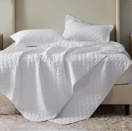 Miniatura 11 de Bedsure Colchas Tamaño King Extra Grande - Cubrecamas Ligeras Tamaño King Extra Grande con Patrón de Tejido de Canasta, Ropa de Cama Suave de 02