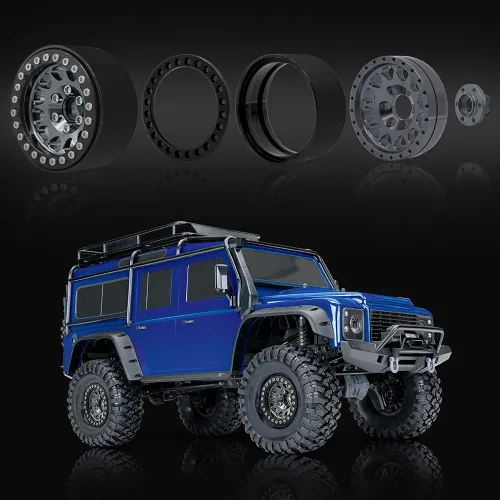 Miniatura 4 de OGRC - 4 llantas Beadlock de 1.9 pulgadas, llantas de aluminio para Traxxas TRX4 TRX6 Redcat GEN7 GEN8 Rc4wd D90 Axial SCX10 SCX10 II 90046 SCX10