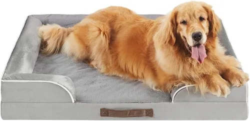 Miniatura 18 de Friends Forever Cama ortopédica para perros extra grandes, sofá cama impermeable de espuma viscoelástica para perros XL con funda extraíble lavable