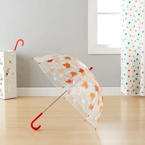 Miniatura 6 de Tienda Basics Sombrilla de burbujas transparente para niños Hoja Arce Hoja de arce