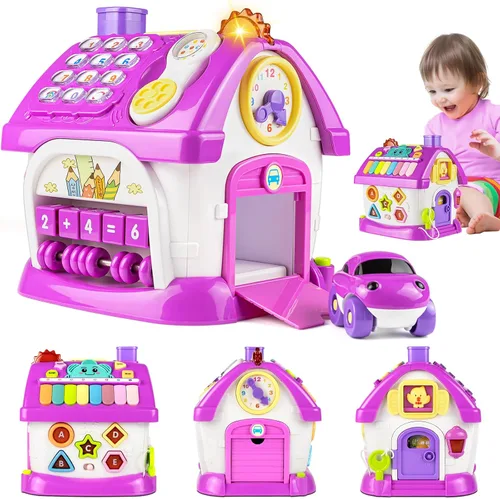 Miniatura 7 de Marstone Juguetes para bebés de 1 año para niños y niñas: juguetes para niños pequeños de 1 a 2 años, casa educativa 8 en 1 para regalo