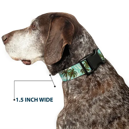 Miniatura 7 de Buckle-Down Collar de clip de plástico con palmeras de 9 a 15 pulgadas, tamaño pequeño
