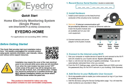 Miniatura 9 de Eyedro Monitor de energía para el hogar, monitor de uso de electricidad en tiempo real con medición de red solar, monitor de consumo de energía