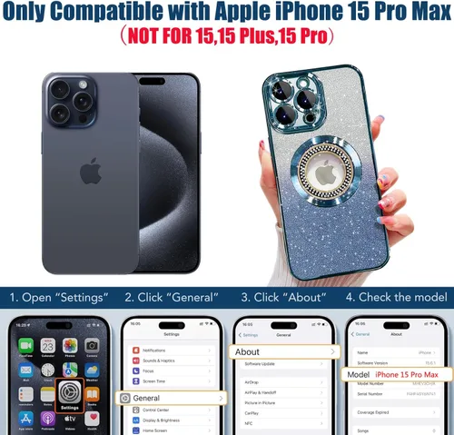 Miniatura 231 de Misscase Funda magnética con purpurina para iPhone 11 compatible con MagSafe, protección completa, delgada, a prueba de golpes, antiarañazos