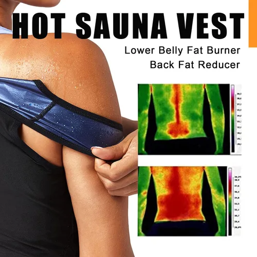Miniatura 3 de BXVX - Chaleco reductor de sudor con efecto sauna para mujer, entrenador de cintura transpirable, camiseta sin mangas para sudar, moldeador Chaleco