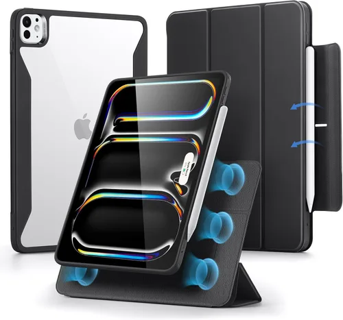 Miniatura 13 de ESR Funda para iPad Pro de 11 pulgadas (2022/2021/2020/2018, 4ª/3ª/2ª/1ª generación) con soporte para lápiz, cubierta magnética extraíble, soporte