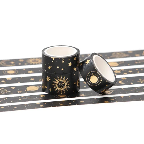 Miniatura 3 de YUBBAEX Gold Veins Washi Tape - Juego de cinta adhesiva decorativa para artes, manualidades, suministros de diario, planificadores, álbumes