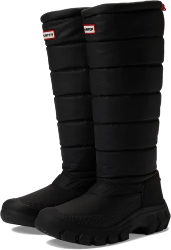 Miniatura 4 de Hunter Intrepid Botas de nieve altas para mujer, parte superior sintética, forro textil transpirable y cordón elástico con cincha