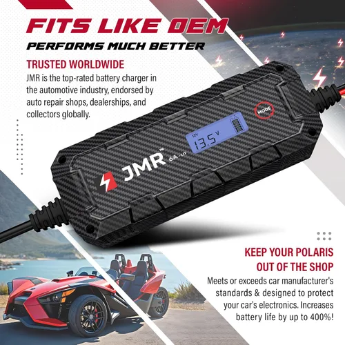 Miniatura 3 de Cargador de batería JMR para Polaris Slingshot Ranger RZR Xpedition General Sportsman todos los modelos, cargador de goteo, acondicionador