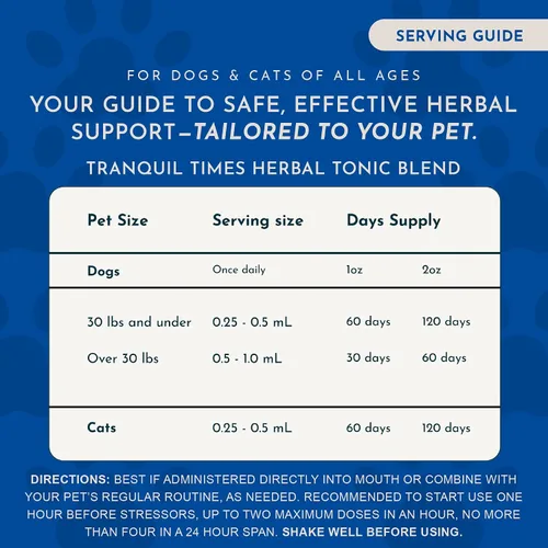 Miniatura 4 de Animal Essentials Tranquility Blend - Raíz de valeriana para perros y gatos, gotas calmantes orgánicas para perros y gatos, suplemento natural