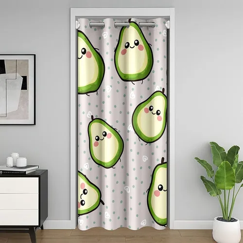 Miniatura 22 de Erosebridal Cortinas opacas de hojas para ventana de puerta, cortinas opacas de hojas blancas y negras, cortina de puerta de hojas, plantas Hojas