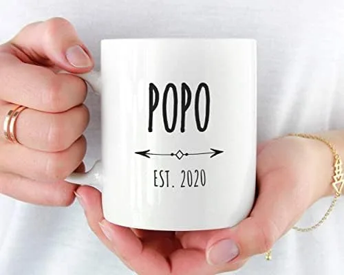 Taza de café Popo Est, regalo para Popo, Popo Cup, Popo Est 2020, Popo To Bee, regalo de cumpleaños Popo, regalo del día del padre, regalo Popo,