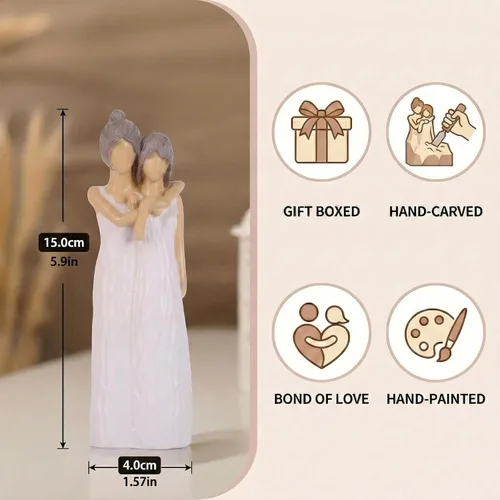 Miniatura 2 de LCCCK Figuras para madre e hija, regalos para mamá, figuras para abrazar a la madre e hija, regalos para novia, regalo sentimental significativo