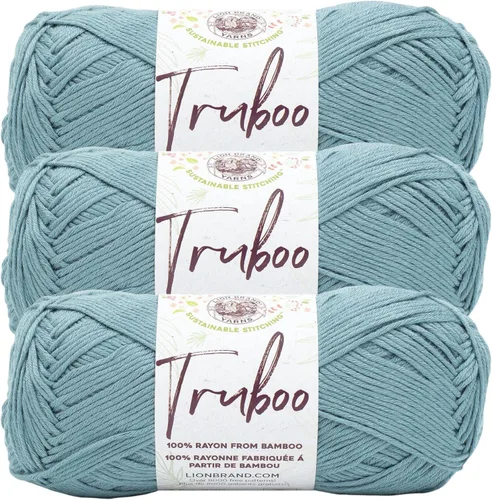 Miniatura 67 de (1 Madeja) Lion Brand Yarn Truboo Yarn, Aguamarina