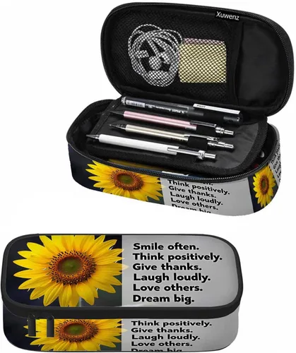 Miniatura 9 de Estuche organizador de lápices de alpaca, diseño de llama, hojas de animales, caja de papelería, caja de maquillaje, suministros escolares