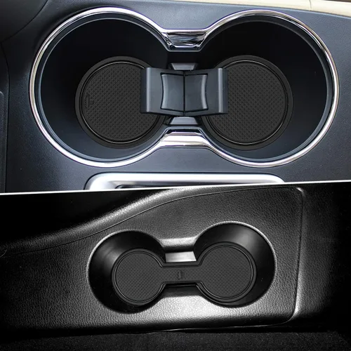Miniatura 4 de Auovo Alfombrillas antipolvo para puerta Toyota Highlander Accesorios 2019 2018 2017 2016 2015 2014 Inserto para portavasos con revestimiento