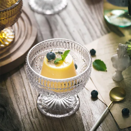 Miniatura 6 de Kingrol Paquete de 6 cuencos de postre de vidrio, mini cuencos de 10 onzas, cuencos de vidrio para servir helado, frutas, pudín, aperitivos