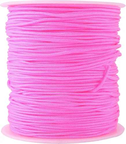 Miniatura 9 de KONMAY 1 rollo de cuerda de nailon para hacer pulseras de 150 yardas, trenzado de nailon Shamballa Macramé/cordón de cuentas de 0.4mm, cordón