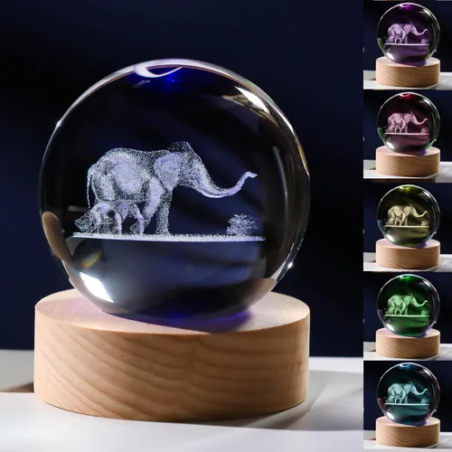 Miniatura 36 de Regalos de ajolote 3D para mujer, bola de cristal de 2.362 in, figuras de ajolote, decoración de animales de cristal, artículos de animales